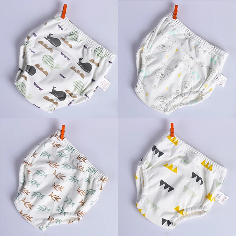 Random Color Детские хлопковые тренировочные брюки 1 U PICK детские тканевые подгузники многоразовые моющиеся Регулируемая стойка, трусики на подгузник, 3 кг-15 кг - Цвет: Random Color