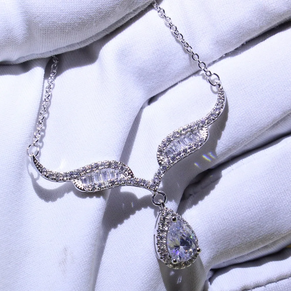 Роскошные блестящие ювелирные изделия из стерлингового серебра 925 пробы