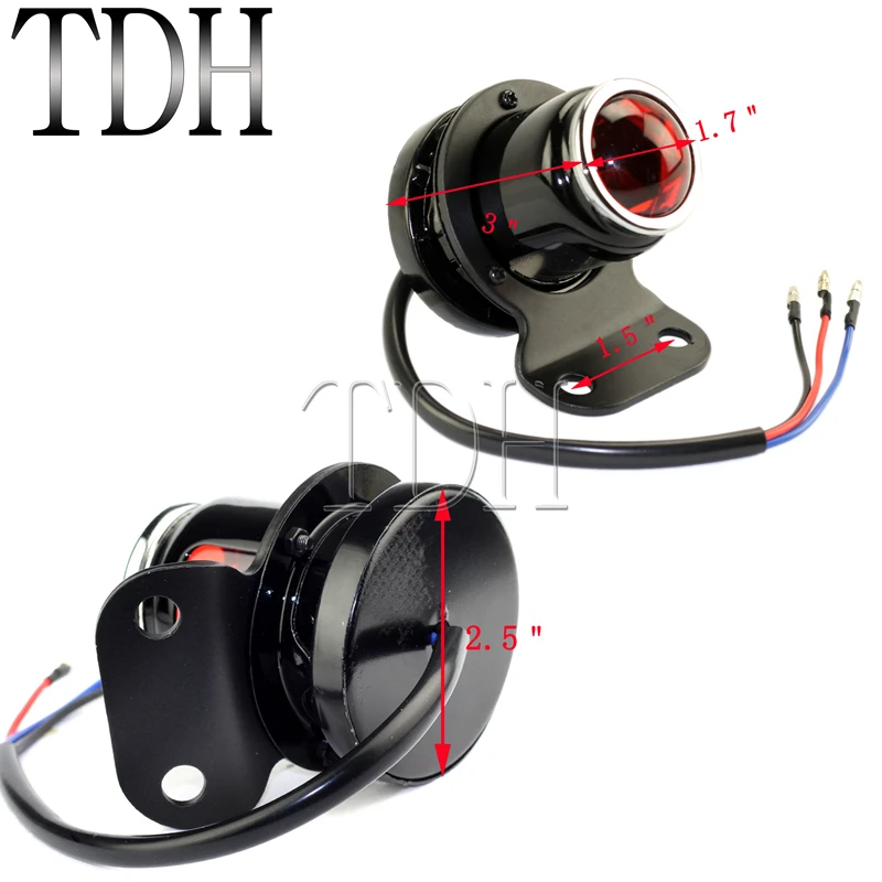 Мотоцикл ретро Лукас светодиодная Реплика задний фонарь стоп сигнал номерной