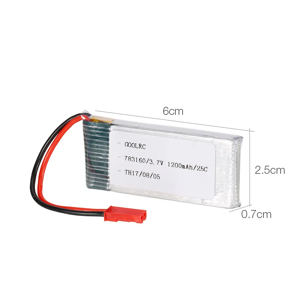 2 шт. литий-ионный аккумулятор GoolRC 3 7 В 1200 мАч 25C JST разъем для Walkera #10 5G4Q3 SYMA S006 |