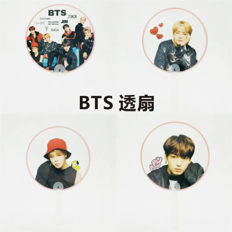 Оппа sotre Новый BTS должен поддержать вентилятор прозрачный пластик BT21 jungkook|Шармы| |