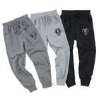 Длинные брюки для мальчиков, детская одежда с надписью, штаны для бега с эластичной талией на весну и осень, Детские повседневные брюки из искусственного хлопка