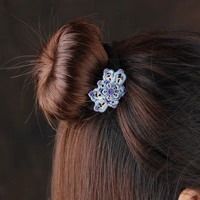 9 дизайн старый китайский ветер cloisonne lapis Цветы hairband, халцедон этнические аксессуары для волос, классические Винтажные Украшения для волос