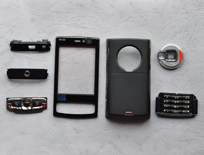 BINYEAE новый полный корпус для Nokia N95 8GB фронтальная рамка + Средний задняя крышка
