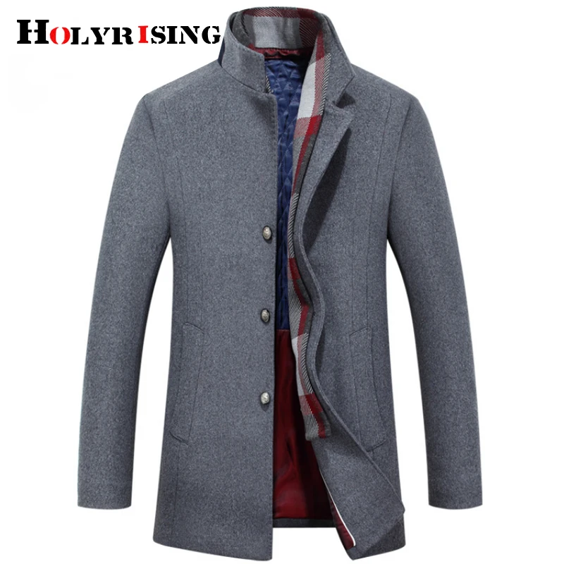 Holyrising sobretudo masculino шерстяное пальто 2019 Новое поступление зимняя