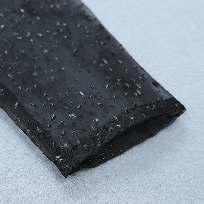 

Beateen 2019 New Round Neck Long Sleeves Mesh Embellished Bodycon Mini Dress For Women Party Dress Fashion Elegant Black