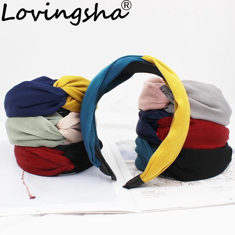 

LOVINGSHA Womens Headband Twist Hairband Ladies Bow Knot Cross Tie Girl Headwrap Hair Band Hoop HB001
