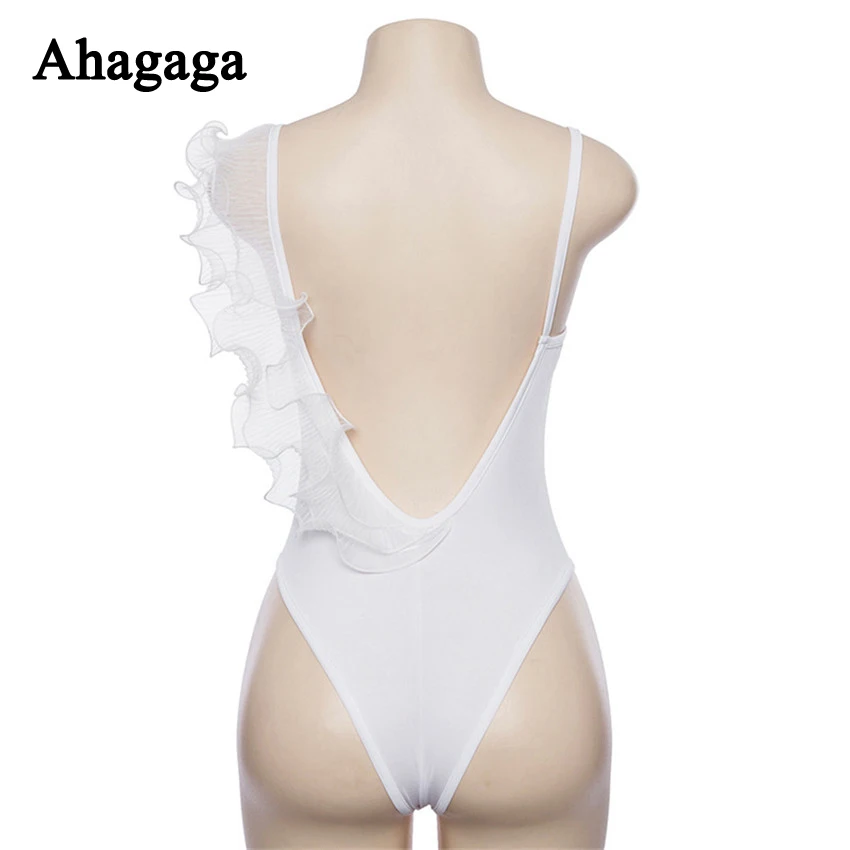 Ahagaga 2019 Летние Комбинезоны женские спортивные костюмы модные однотонные белые