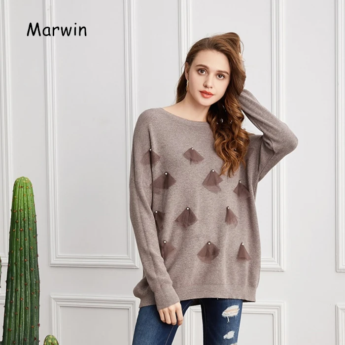 Marwin 2019 New-coming Casual Autumn Winter Women Pullovers Sweater Knitted Elasticity female Soft warm autumn casual jumper | Женская