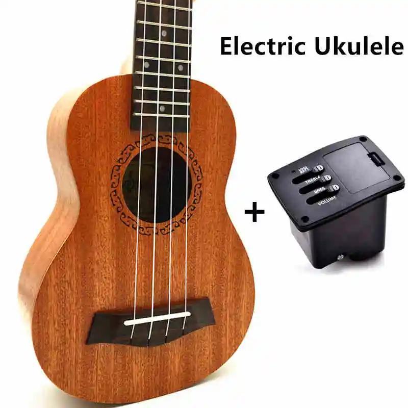 Electric ukulele 1 SevenAngel Акция укулеле концертная сопрано Тенор укулеле мини Гавайская Акустическая гитара электрическая гитара кавацинхо - Цвет: Electric ukulele 1