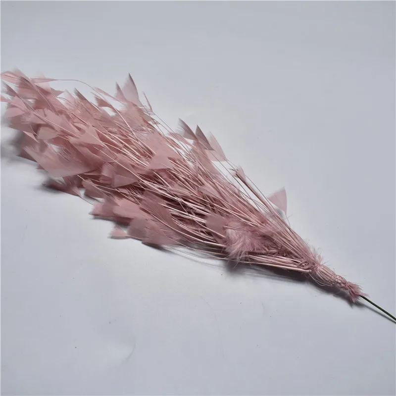 Leather pink Красивые 1 пучок турецких перьев длиной 30 см свадебные корсажи Перья Ремесло для головного убора DIY украшения дома аксессуары Шлейфы - Цвет: Leather pink