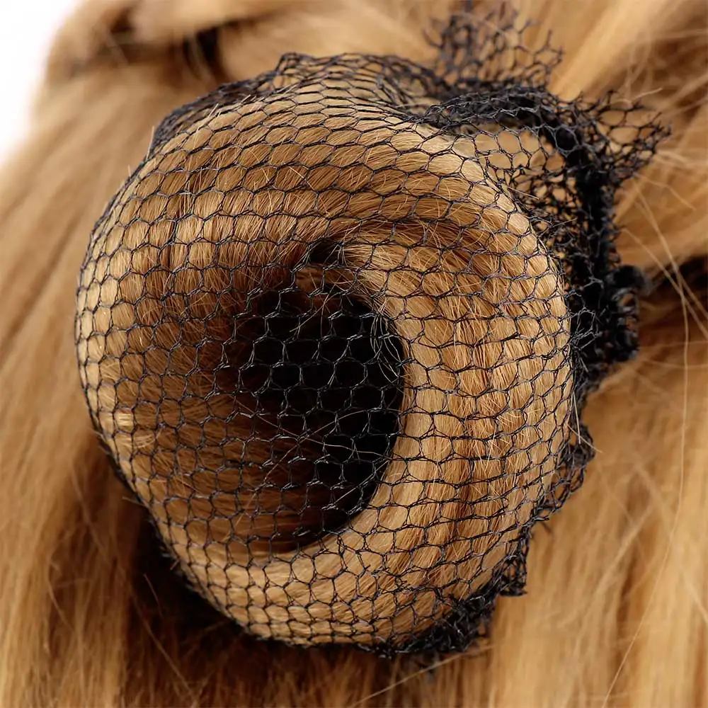 10 шт. невидимые сетки для волос в пучок модные крутые черные эластичные сетчатые