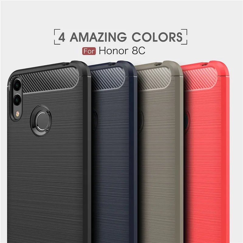 Capa Huawei Honor 8C Case Cover Shockproof Armor Rubber Phone For Silicone Fundas |
