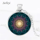 Ожерелье SUTEYI ручной работы для йоги Ожерелье хна, стеклянный кабошон, подвеска, Зен, буддизм, статусное ожерелье, ювелирные изделия