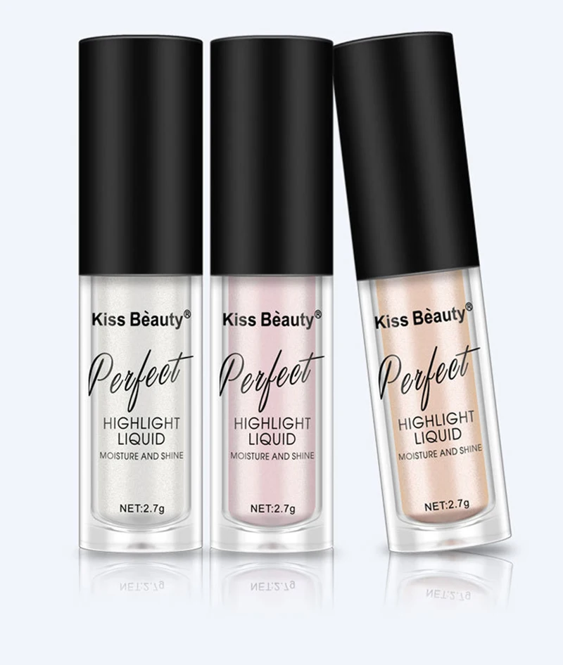 Kiss beauty бренд лицо светящийся жидкий текстовый маркер макияж контур лица осветляет Мерцающая Косметика консилер хайлайтер праймер