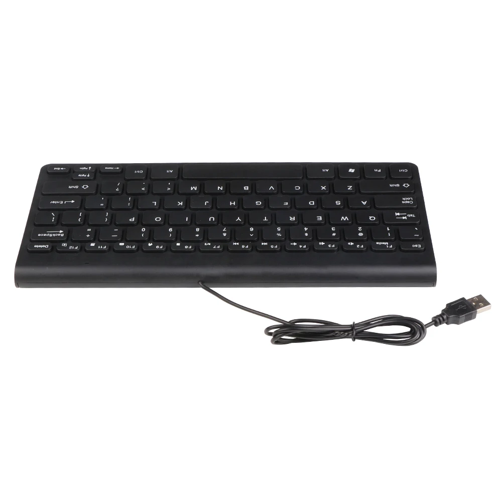 USB проводная мини клавиатура с 78 шоколадными клавишами черная/белая|mini keyboard|keypad for