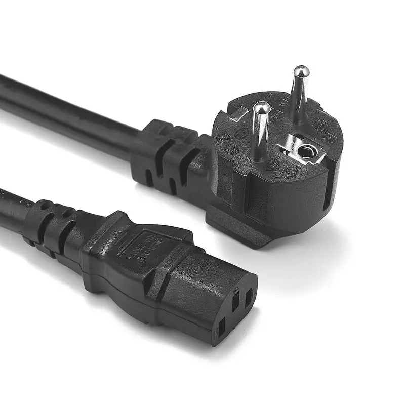 Компьютерный кабель питания переменного тока 1 2 м 3 14AWG EU Schuko Разъем IEC C13 шнур для