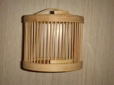 small insect cage handmade bamboo round cricket katydid grasshopper cage box