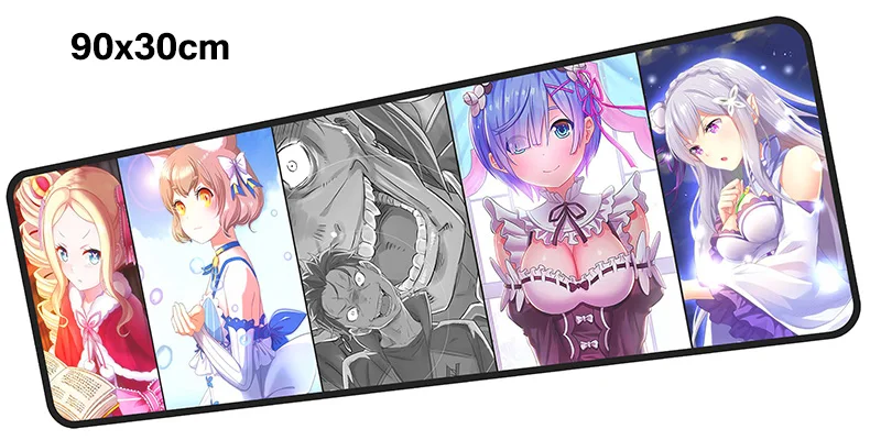 Size 900x300X2MM Re zero коврик для мыши геймер 900x300 мм notbook коврик для мыши большой игровой коврик для мыши красивый коврик для мыши стол для компьютера padmouse аксессуары - Цвет: Size 900x300X2MM