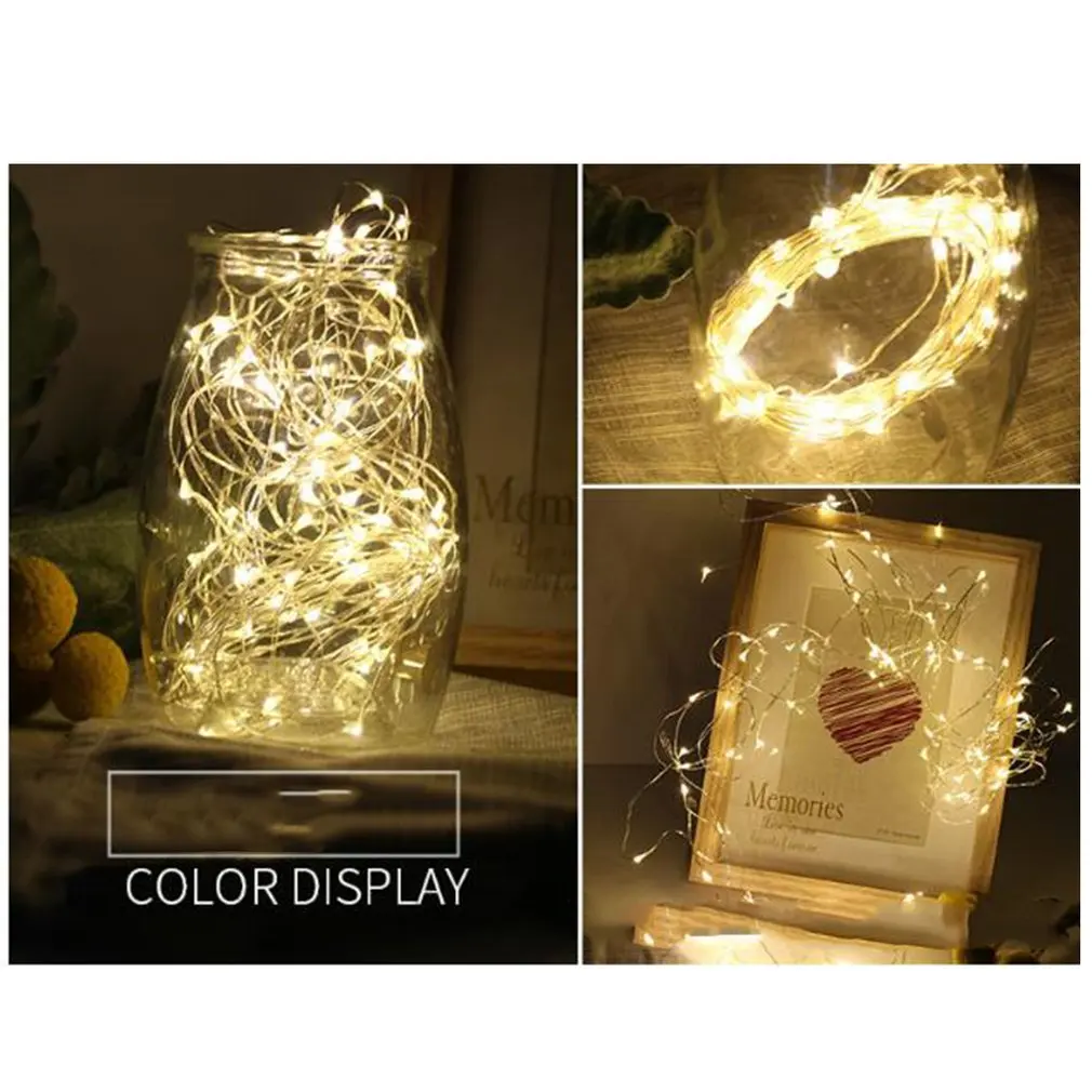 Новое поступление Кнопка медная проволока Рождество декоративный фонарь Led