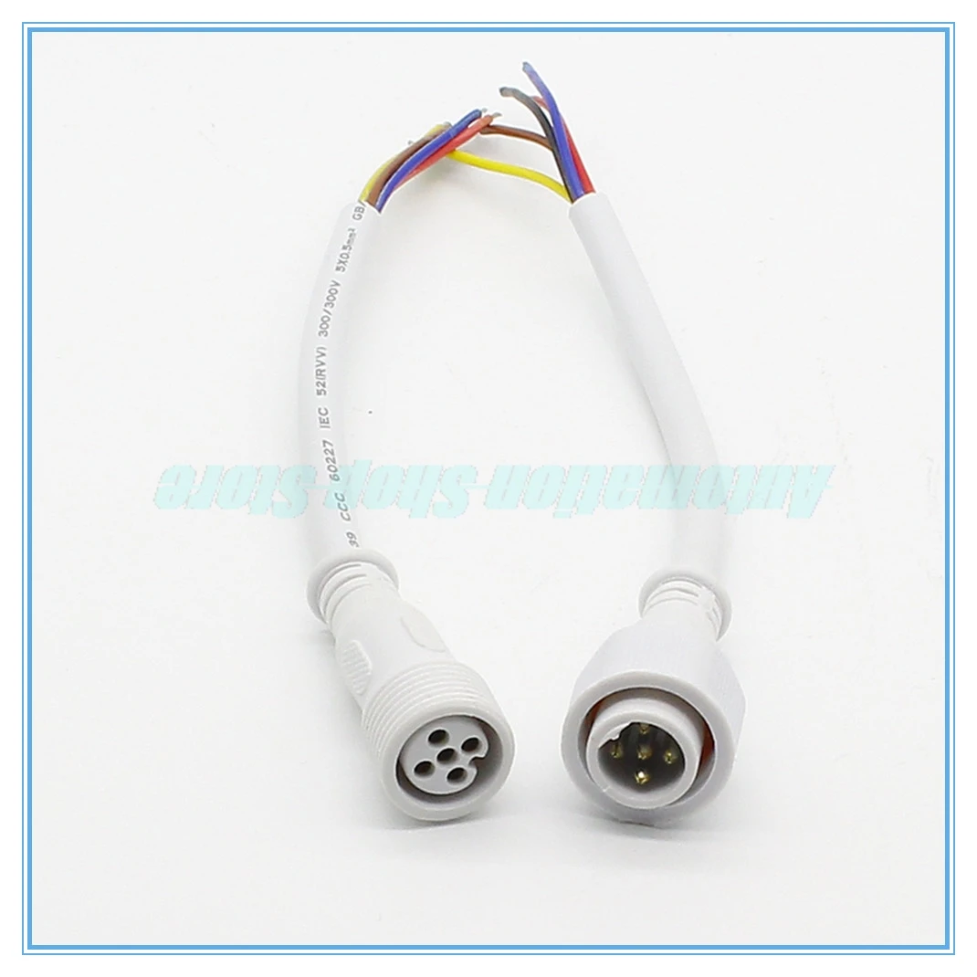 1 пара 2/3/4 Pin водонепроницаемый разъем с проводным кабелем IP68 Женский и штекер 0 5