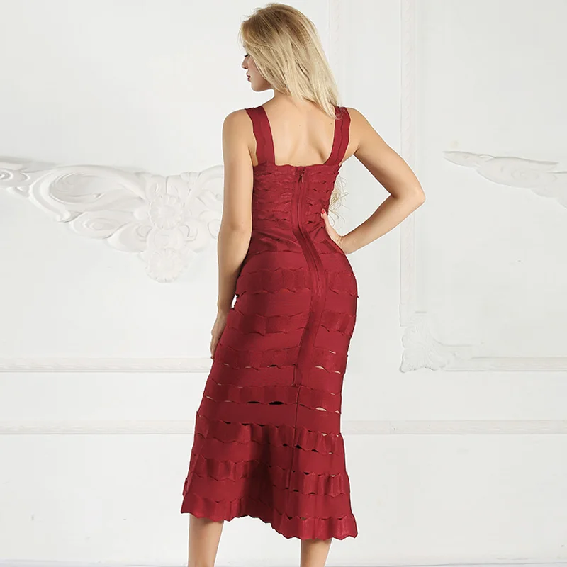 Тонкий Бандажное платье Лето 2018 Новое поступление модные вечерние длинное