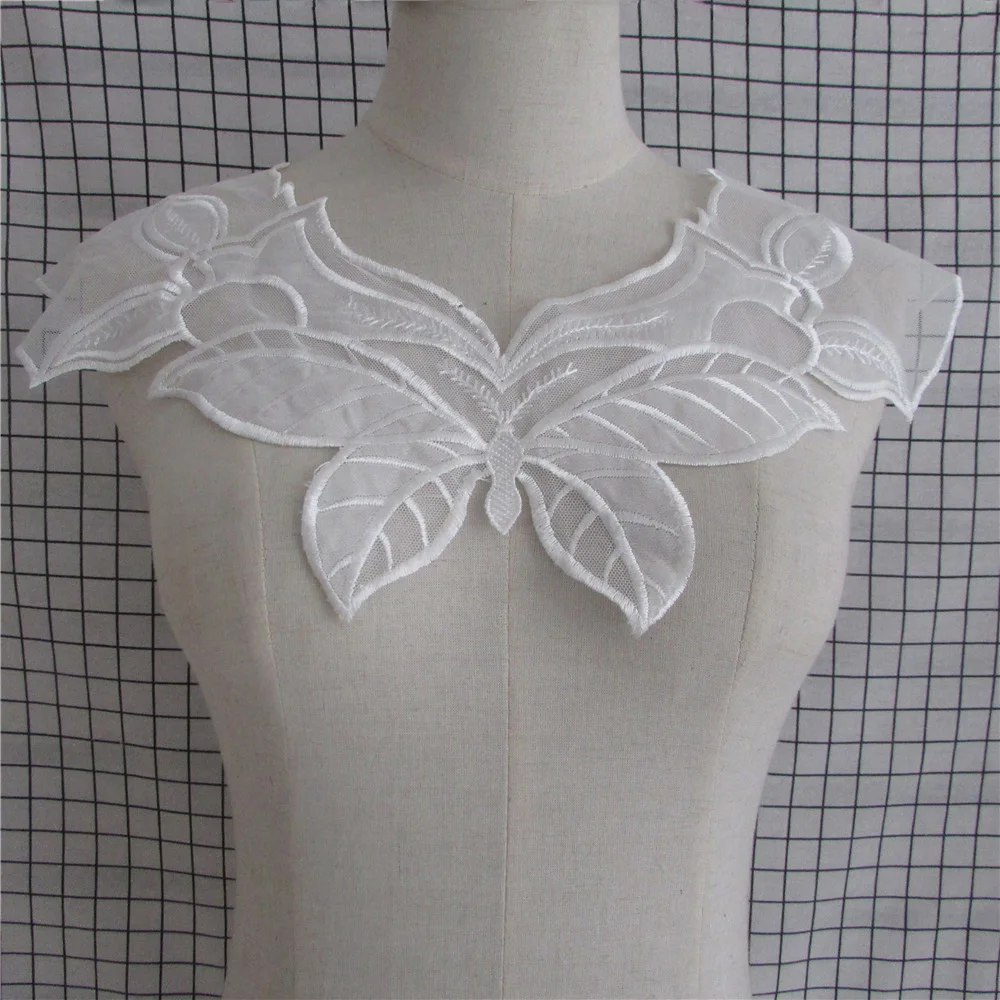 Бренд Новый стиль Мода 1 шт. кружевной воротник Красивая ткань цветок декольте