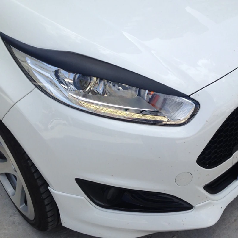 Неокрашенная Стекловолоконная фара век бровь для Ford Fiesta MK8 2013 2015|headlight eyelids|eyebrow