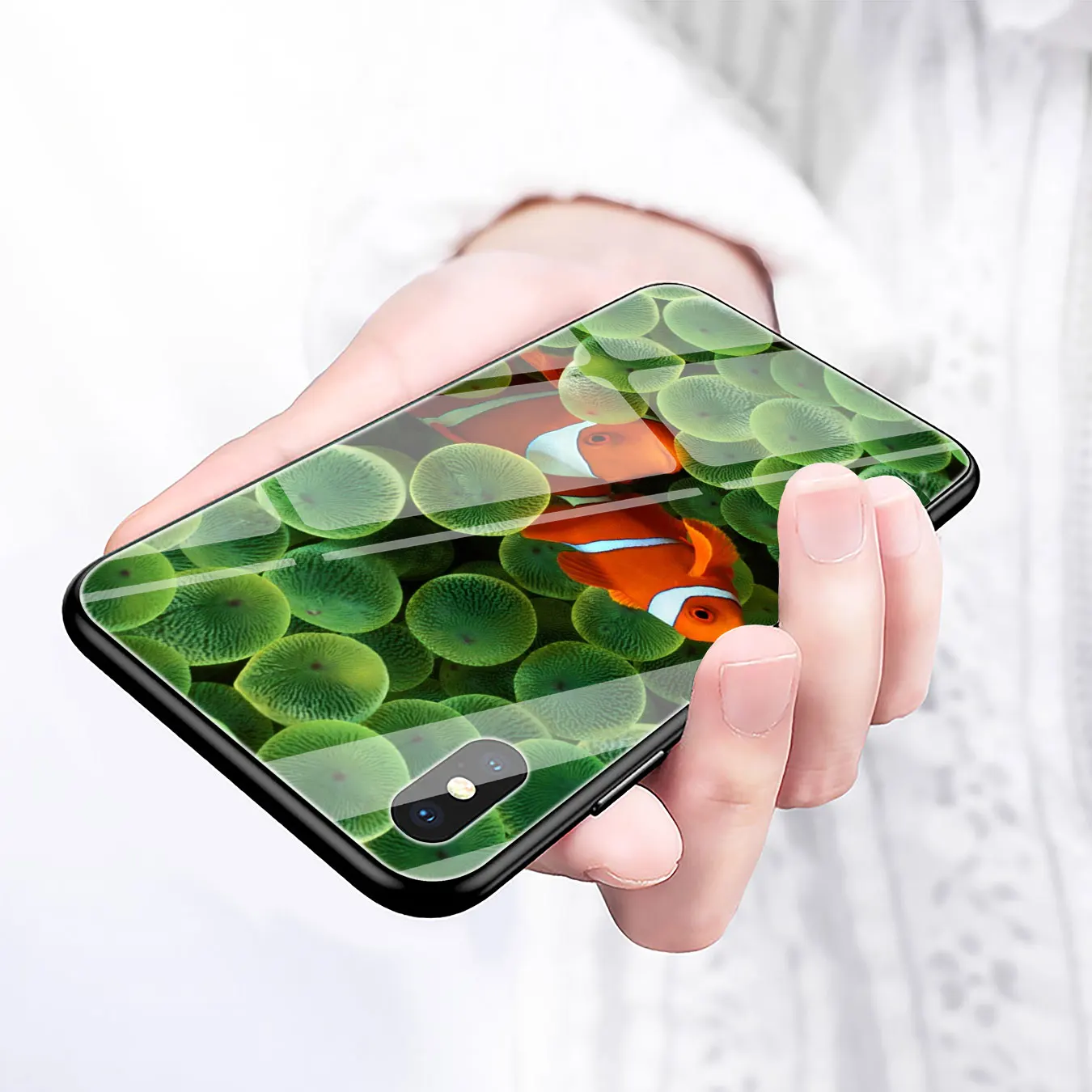 Чехол из закаленного стекла для телефона Lavaza с рыбками океана Медузой Apple iPhone XR X XS
