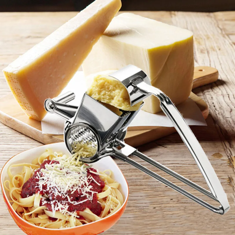 

Rotary Cheese Tools Stainless Steel Cheese cutter Grater Slicer Shreds Drum Hand Held Ginger Graters Cutter Kitchen Utensils