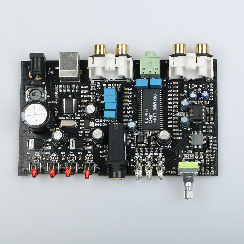 FX-AUDIO FX-98S PR0 звуковой процессор HIFI USB DAC аудио предусилитель PCM2704 amp JRC NJW1144 MAX9722 гарнитура усилитель