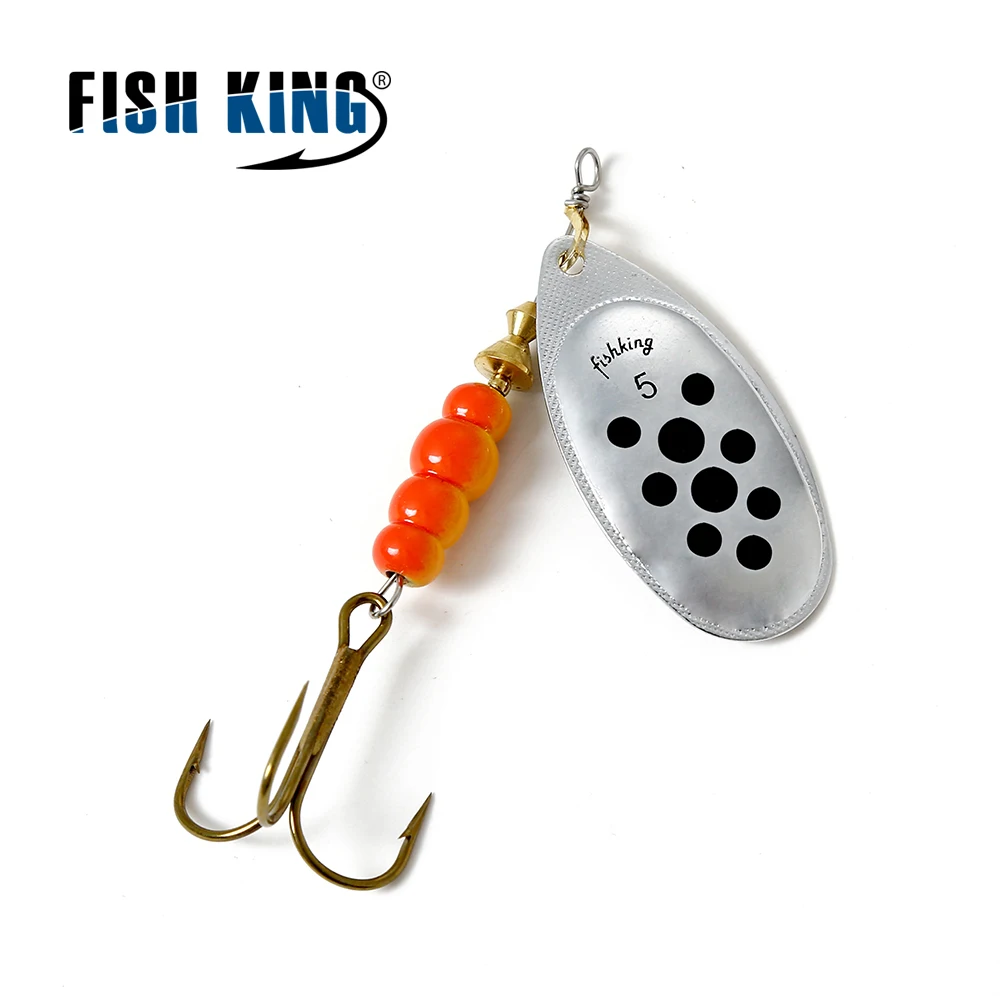 FISH KING 4 цвета размер 0 # 5 Spinner Ложка приманки металлическая жесткая приманка с