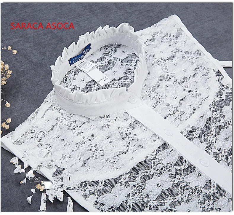 Оптом и в розницу женский Винтажный кружевной съемный кукольный Воротник Новая