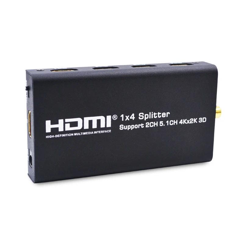 HDMI сплиттер 1X4 с аудио экстрактором Hdmi 2K x 4K концентратор репитер усилитель 1 4 3D 1080p