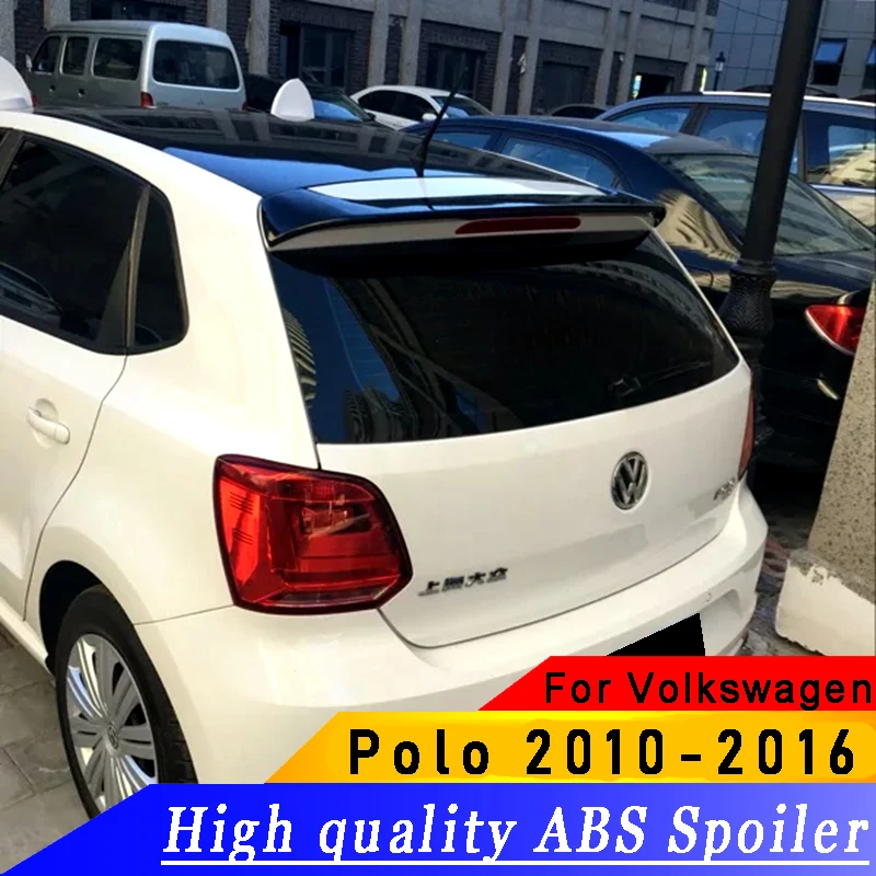 Высококачественный спойлер для Volkswagen Polo из АБС пластика 2010 2016 года грунтовка или