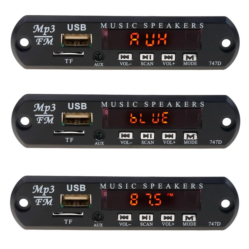 Блютуз FM-радио MP3-плеер беспроводного приемника модуль декодирования стерео звука USB 3.5 мм TF AUX DIY модификация автомобильной колонки.