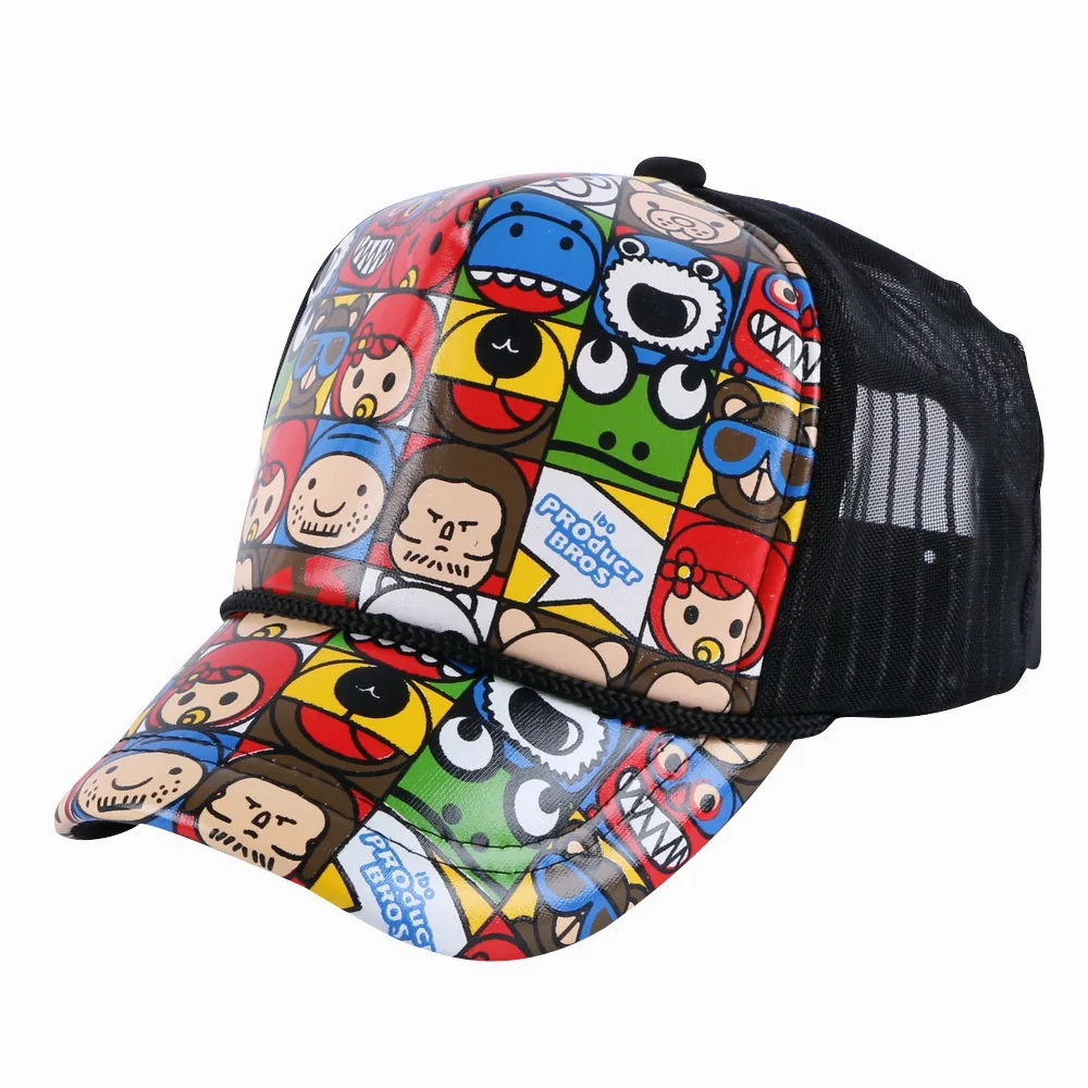 boy girl fashion summer cap cotton embroidery solid pink red black casual children mesh baseball caps hat kids child snapback | Аксессуары