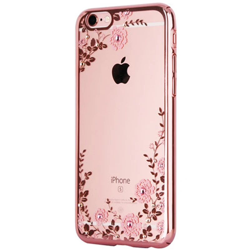 YUETUO i rose розовый Мягкий Роскошный чехол для телефона apple iphone 6 s прозрачный девочек