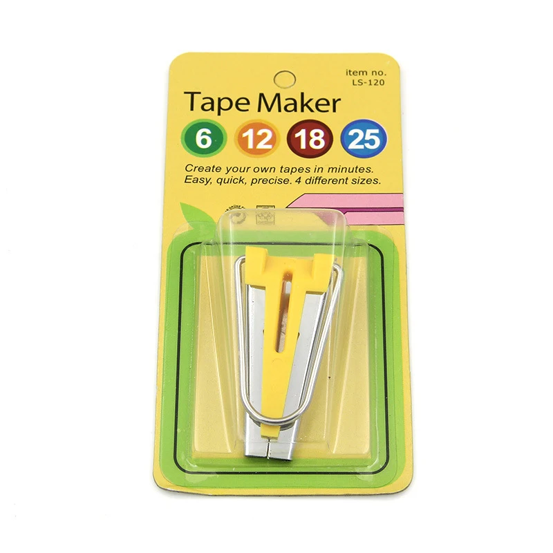 12mm yellow 1 шт., 6 мм, 12 мм, 18 мм, 25 мм, тканевая клейкая лента клевера, инструмент для привязки, набор, машинный инструмент, швейное шитье, окантовка шитье, инструменты - Цвет: 12mm yellow