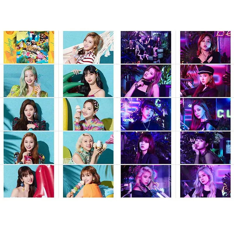 10 шт./компл. K-pop дважды Ablum счастливый наклейки карт модная обувь с украшением в виде кристаллов липкий фотокарточек