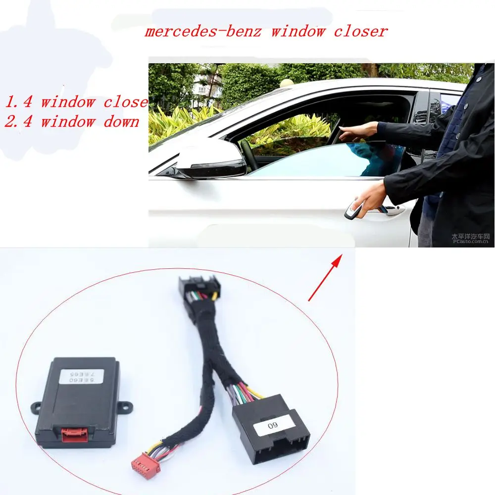 

PLUSOBD Remote Car Window Closer Power Window Roll Up Automatic Close Car Windows Car Alarm System For Benz M W166 GL\GLS X166