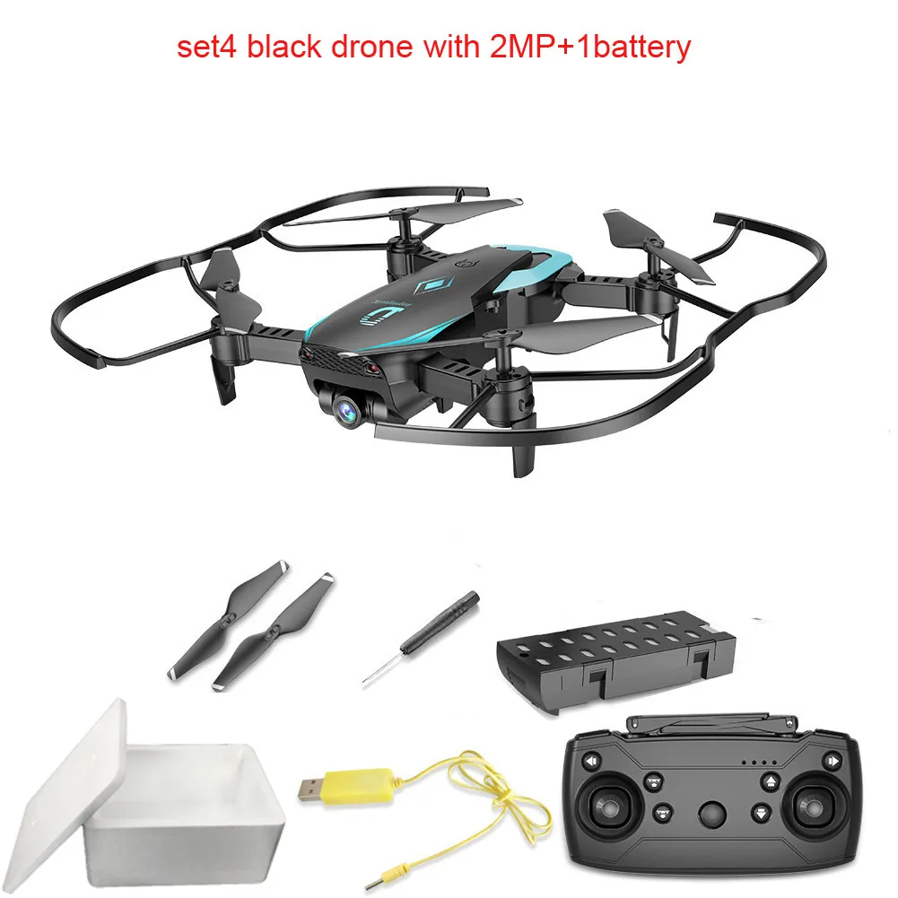 Lamsam x12 Дрон FPV селфи Дрон складной Дрон с камерой 0.3MP/2MP/5MP HD видео Wifi RC Квадрокоптер - Цвет: set4