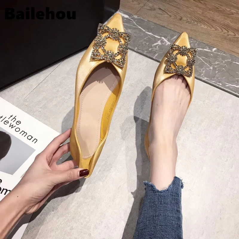 Bailehou/Женская обувь на плоской подошве коллекция 2019 года элегантные женские