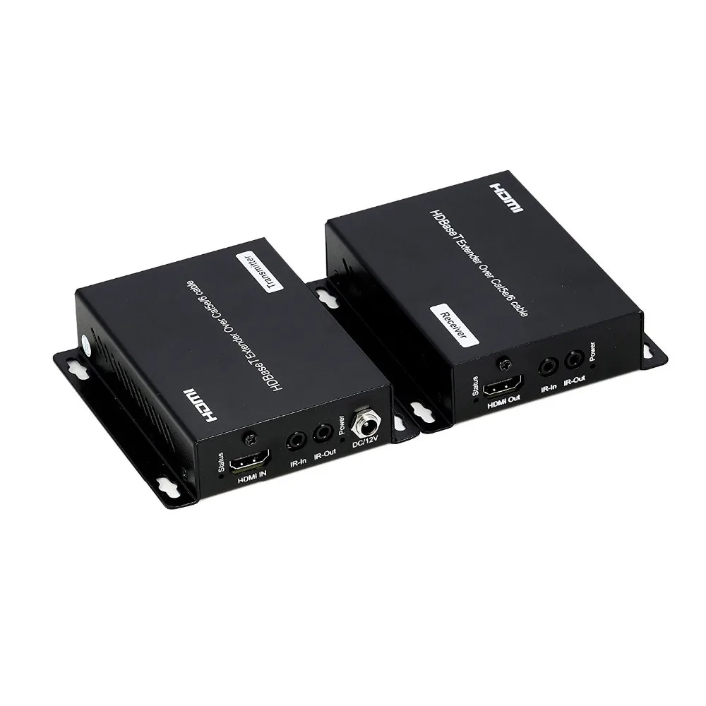 Удлинитель HDBaseT сигнала несжатый 4K @ 60Hz 4:2:0 по Cat5e6 RS232 двунаправленный ИК PoE 70 м