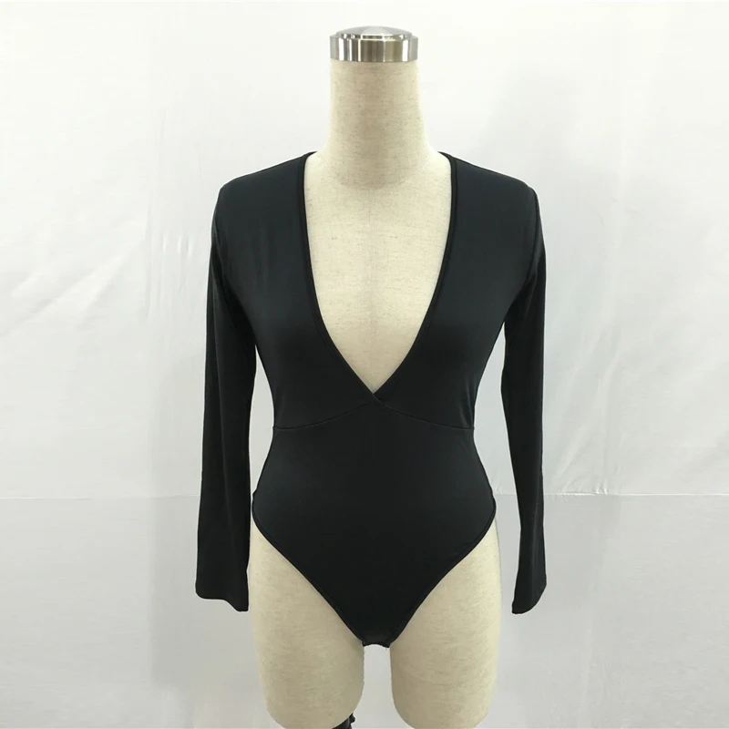 Боди женское облегающее с длинным рукавом 2018|sleeve bodysuit|black romperlong sleeve bodysuit |