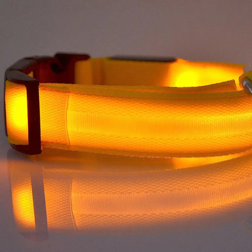 LED Pet Cat Dog Collar Night Safety Luminous Necklaces For Outdoor Walking
