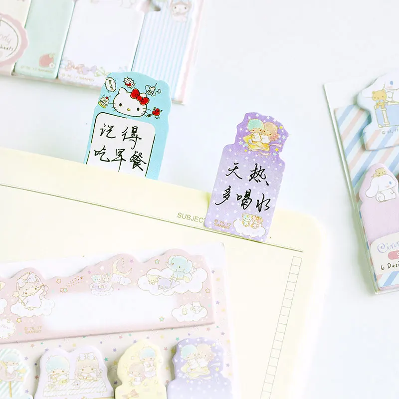 Милые японские канцелярские принадлежности kt cat memo pad Kawaii школьные принадлежности планировщик наклейки бумажные заметки липкий коврик для детей MP1109
