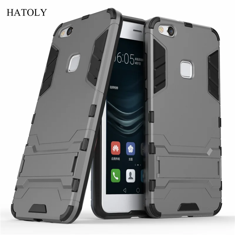 For Huawei P10 Lite Case Rubber Robot Armor Shell Hard PC Back Cover for Protective &lt |