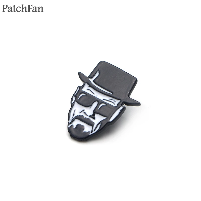 Patchfan Breaking Bad Walter Белый цинковый сплав галстук булавки значки para рубашка сумка одежда рюкзак броши для обуви значки медали A1518