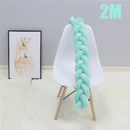 Green 2M IMBABY 2 м/3 м новорожденная Детская кровать бампер детская кроватка боковая коса кровать Бамперы в кроватку для детской комнаты декор кроватка бампер коса для младенцев - Цвет: Green 2M